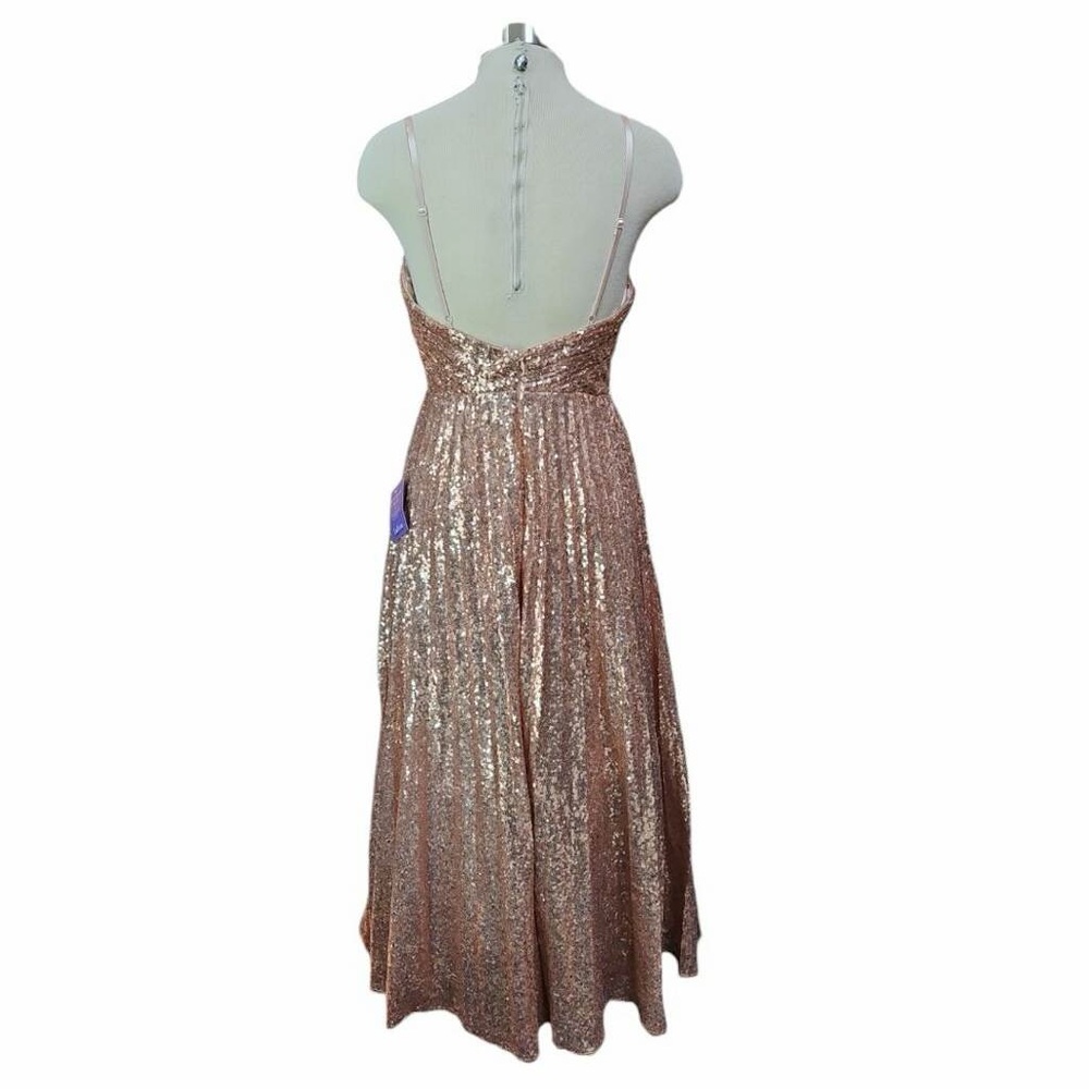 NWT LaDivine Dress gown party rose gold sequin formal Tagged- XS S *READ‎ - Picture 8 of 16